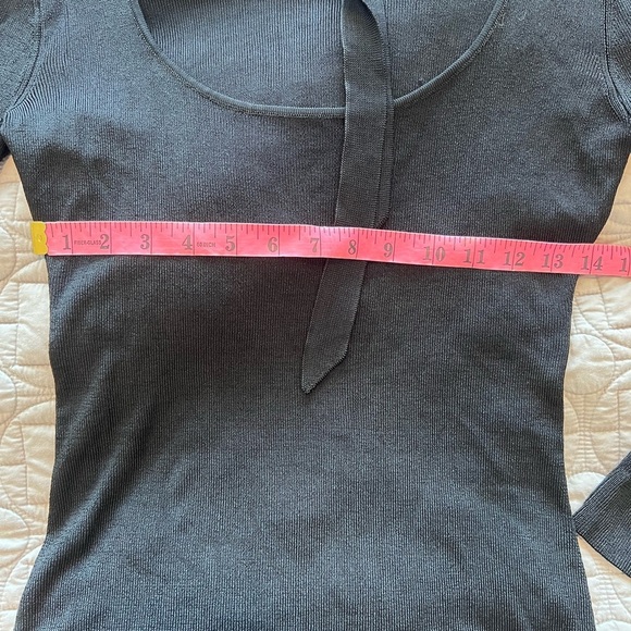 Chic Black Top with Tie Neck by L'AGENCE - Picture 9 of 16